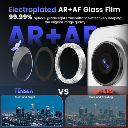 Tensea (3+2PCS Compatible with Samsung Galaxy S26 Ultra Camera Lens Protector, 9H Tempered Glass Camera Cover Screen Protector Metal Individual Ring [Installation Tray][Case Friendly]