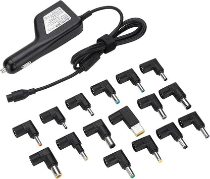 12V 24V Input Laptop Car Charger 16V 18.5V 19V 19.5V 20V DC Power Adapter 90W with 18W QC3.0 USB & 16 Tips 108W Universal for HP Dell IBM Lenovo Acer ASUS Compaq Samsung Sony and More