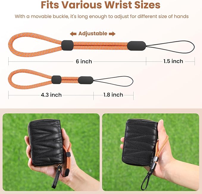 FrgKbTm Hand Wrist Strap Lanyard, Adjustable Nylon Colorful for Mobile Phone, Camara, USB Flash Drive, ID Name Tag Badge