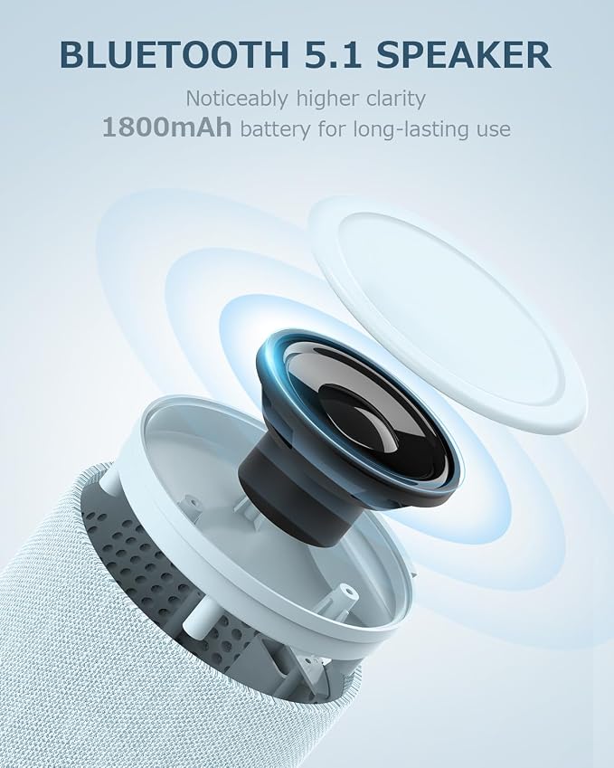 COLSUR Bluetooth Speaker, Magnetic Wireless Charger, Bluetooth Speakers with Night Light, 2 in 1 Wireless Charging Station for iPhone 17/16/15/14/13/12 Series, AirPods Pro 2/4/3/2（Gift Ideal）