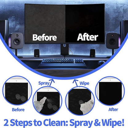 2 Pcs Car Screen Cleaner Accessories, Hatstart Electronic Touch Screens Cleaning Kit for LCD Display TV Laptop Computer Tablet PC Flat Screens, Works with iPhone iPad MacBook Pro, Blue