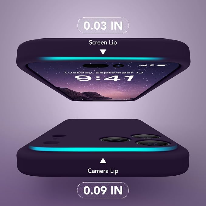 Magnetic for iPhone 17 Pro Max Case, Compatible with MagSafe, [Full Camera Protection][Screen Protector] Silicone Shockproof Protective Phone Case for iPhone 17 Pro Max 6.9", Deep Purple