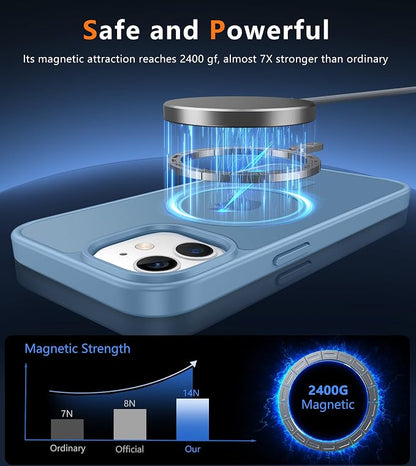 FNTCASE for iPhone 12 Phone Case: for iPhone 12 Pro Magnetic Matte Textured Military Grade Drop Protection Translucent Cell Phone Cover - Slim Durable Shockproof Protective Bumper