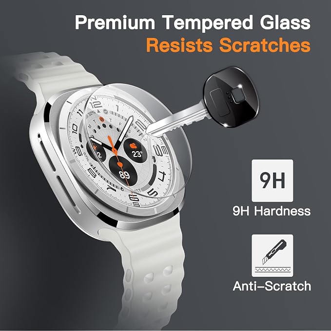JETech Screen Protector for Galaxy Watch Ultra/6 Classic 47mm, 3-Pack | Tempered Glass Protection, HD Clear, Anti-Scratch Design