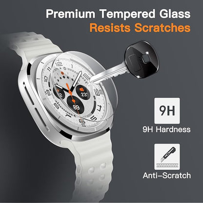 JETech Screen Protector for Galaxy Watch Ultra/6 Classic 47mm, 3-Pack | Tempered Glass Protection, HD Clear, Anti-Scratch Design