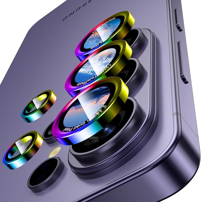 Uyiton for Samsung Galaxy S26 Ultra Camera Lens Protector - [Case-Friendly][Not Easy to Break][Ultra-Thin] Military-Grade Tempered Glass with Aluminum Metal Rear Camera Screen Cover - Colorful