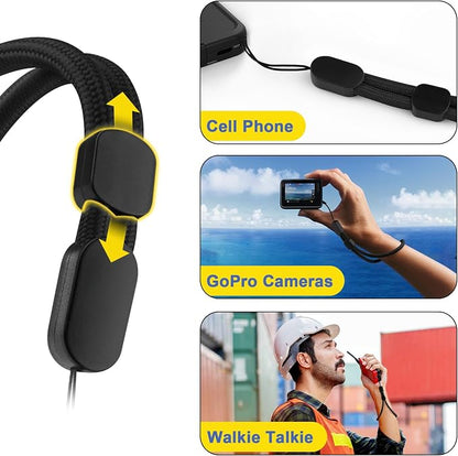 Meliya 4-Pack Phone Wrist Strap, Adjustable Hand Wrist Strap Lanyard with 4pcs Tether Tabs for Most Phone Case
