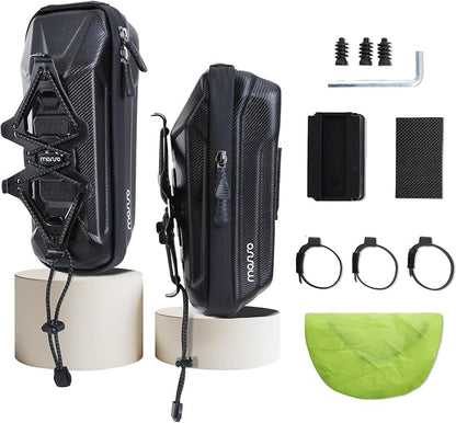 MOSISO Bike Bag Waterproof EVA Bicycle Frame Bag, Bicycle Phone Holder Top Tube Pouch for Phones Under 6.8 inch, Quick Release Cycling Pouch Bike Accessories for Riders Road Mountain Cycling, Black