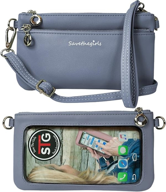Save the Girls Cell Phone Purse - Touch Screen Women’s Crossbody Bag - Clutch Purses for Women (Bella) | Touch Screen, for Women