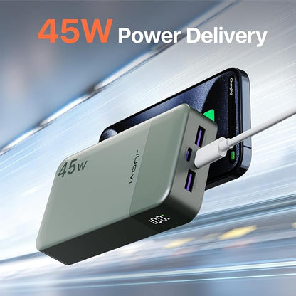 J2621 Power Bank Portable Charger 20000mAh 45W, PD3.0 QC 4.0 Fast Charging Battery Pack with LED Display,2 USB-C,2 USB-A for iPhone 15 16, MacBook