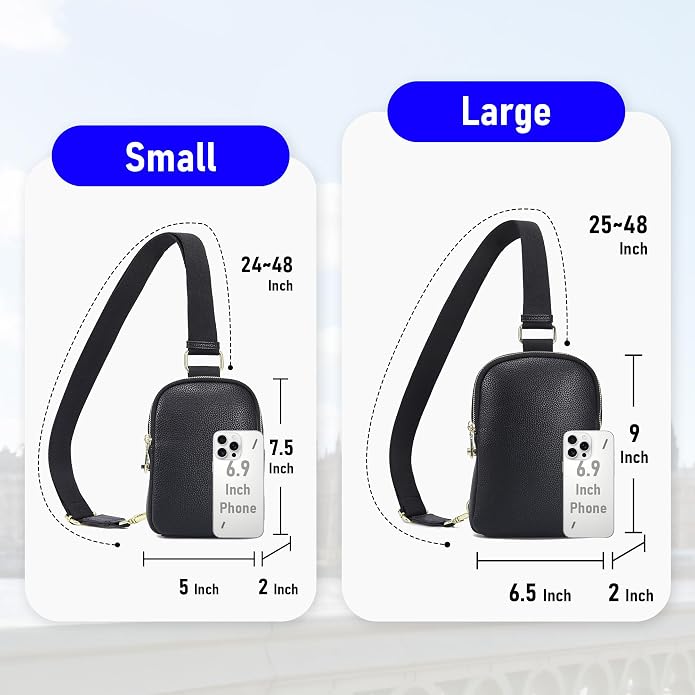 INICAT Small Sling Bag for Women Everyday & Travel Crossbody Bags Lightweight Cross Body Purses Vegan Leather