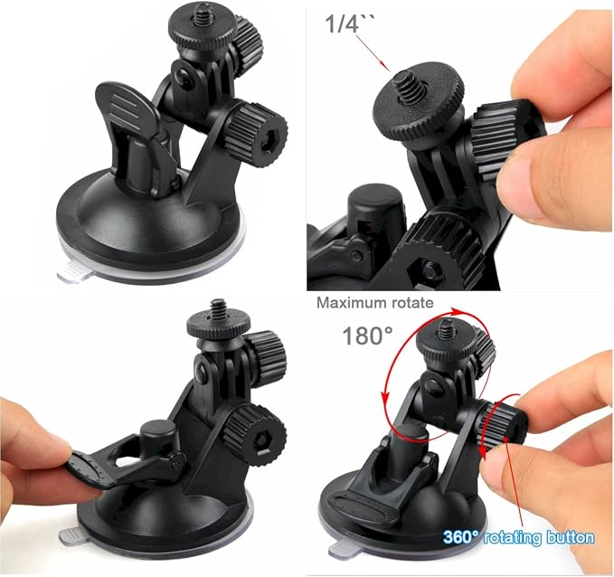DaVoice Car Phone Mount - Windshield Compatible Cell Phone Holder for iPhone XS/XR/8/7/6S/6 Plus SE, Samsung Galaxy S9/S8/Note 8/S7/S6/S5, Google Pixel XL