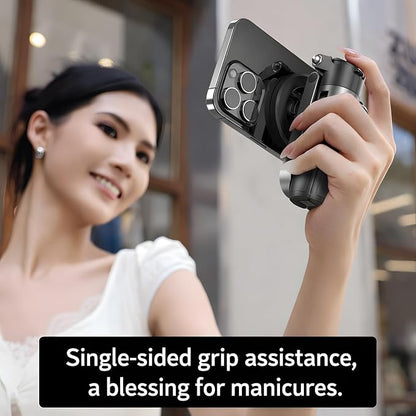 Magnetic Pocket Selfie Stick for iPhone, Multifunctional Portable Selfie Stick with Wireless Remote, 360° Rotation Extendable Phone Tripod Stand, Ideal for Travel & Vlogging (Upgraded)