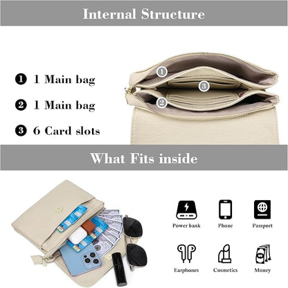 MINICAT RFID Blocking Small Crossbody Bags for Women Vegan Leather Mini Travel Purses Cell Phone Purse Cross Body Bag