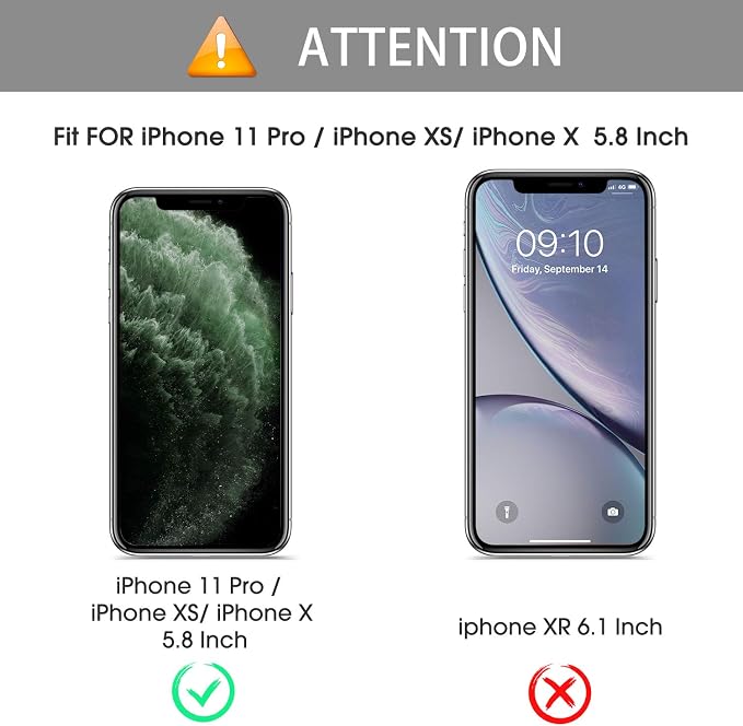OMOTON Pack of 4 Tempered Glass Screen Protector Film for iPhone 11 Pro/X/XS [Installation Kit Provided] Anti-Scratch, Easy Installation, Bubble-Free, Transparent [5.8 Inches/5.8 Inches)