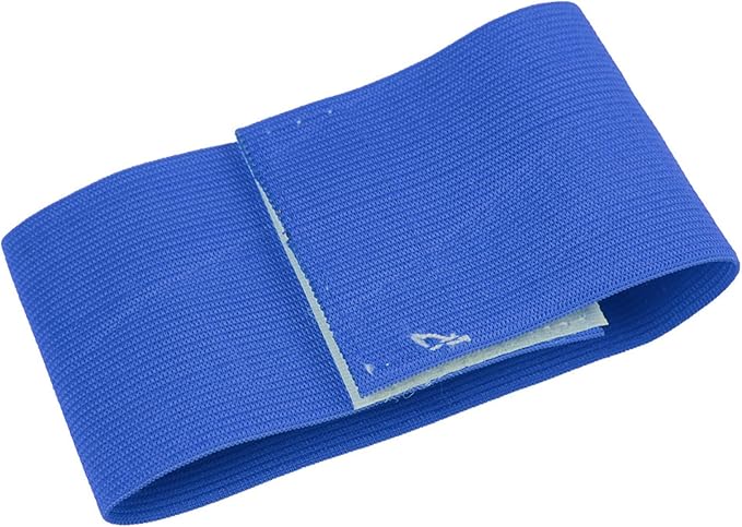 Elastic Soccer Captain Armband, Outdoor Team Sports Groups Soccer Armbands Adjustable Player Bands, Adults & Youths Arm Band Elastic Captain Armbands (Blue)