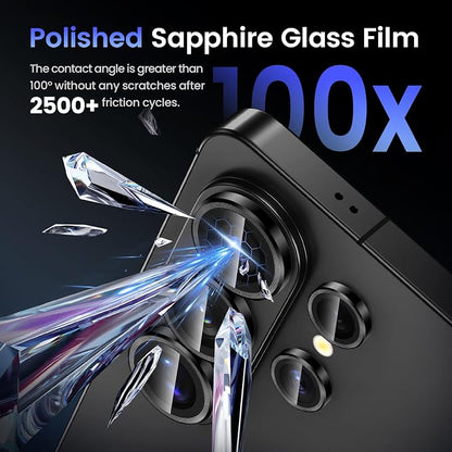 Tensea (3+2PCS Compatible with Samsung Galaxy S26 Ultra Camera Lens Protector, 9H Tempered Glass Camera Cover Screen Protector Metal Individual Ring [Installation Tray][Case Friendly]