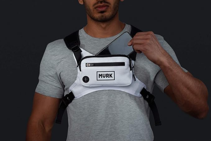 MVRK Water Resistant Running Vest Chest Pack, Phone Holder for Running, Lightweight Training Pack with Reflective Detail