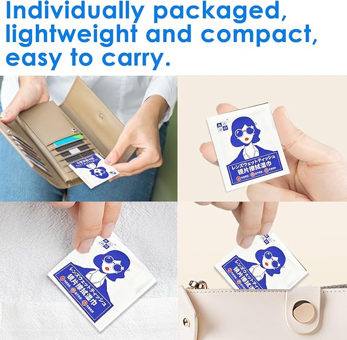 （220 PCS）Screen Cleaner, Glasses Disposable wipes, Audio & Video Lens Cleaners, Sunglasses wipes,Mobile phone screen wipes，Glasses Cleaner for Eye glasses, Camera, Phone, Tablets & Computer Screen