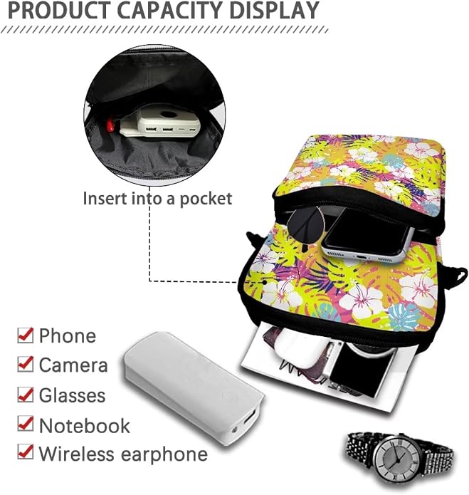Men's Crossbody Bag, Small Cell Phone Wallet, Women's Shoulder Handbag, Travel Gym Bag
