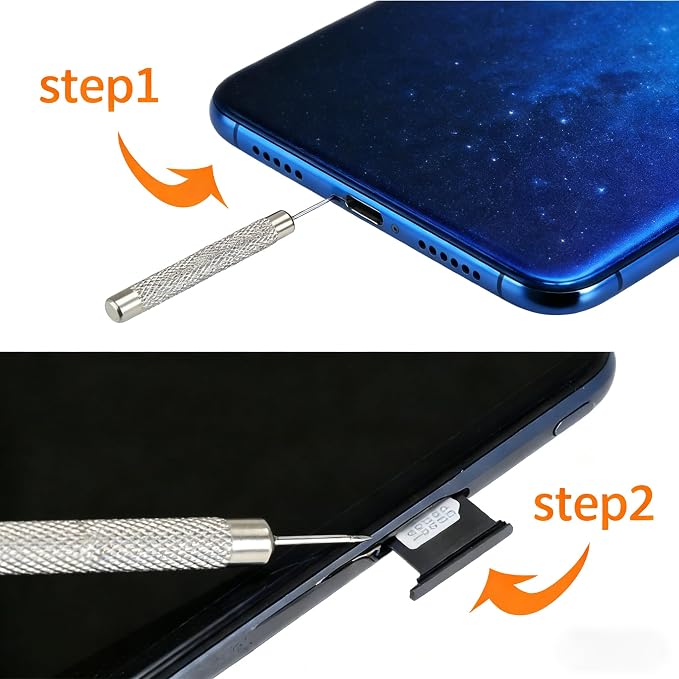 4 Pcs SIM Card Removal Openning Tool Tray Eject Pins Needle Opener Ejector Compatible with All iPhone Apple iPad HTC Samsung Galaxy Cell Phone Smartphone Watchchain Link Remover (Style A)