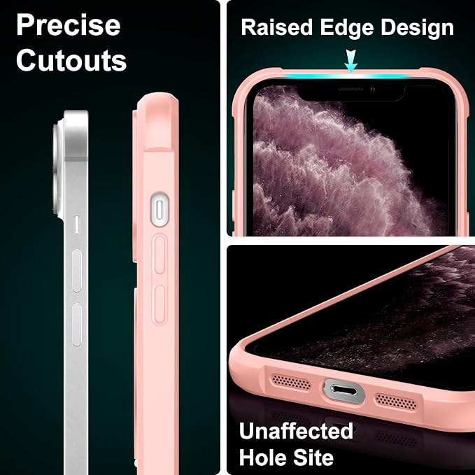 360° Magnetic Swivel Ring for iPhone 11 pro max case, Built-in Metal Stand and Ring Holder, Magsafe Compatible, Military Grade Protection, Shock and Vibration Resistant- Pink