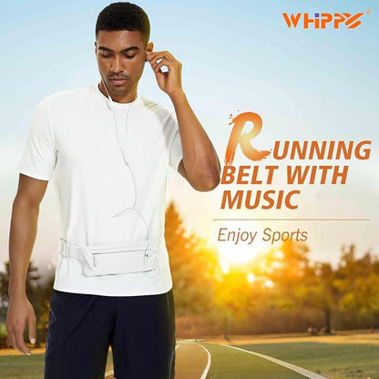 WHIPPY Slim Running Belt Fanny Pack for Women Men Elastic Runners Belt Waist Pouch Chest Bag Phone Holder Waist Pack for Running Hiking