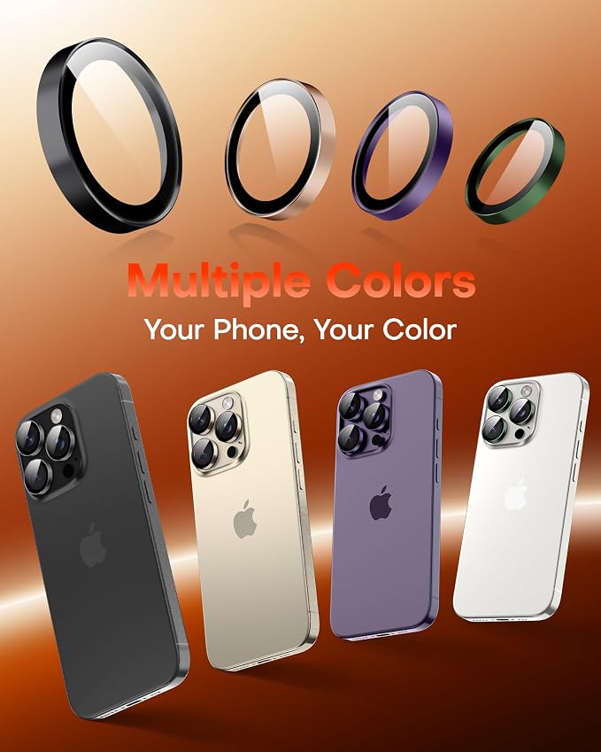 TOCOL for iPhone 14 Pro Max Camera Lens Protector/iPhone 14 Pro Camera Lens Protector Tempered Glass HD Individual Scratch Resistant Cover Accessories Case Friendly 2 Pack（Alpine Green）