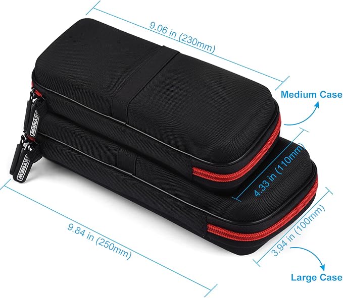 Skynew Power Bank Hard Travel Case Medium Compatible RAV Power 26800/20100/20000mAh, Anker Power Core 26800mAh/ PowerCore +26800mAh, INIU 10000mAh and Miady 10000/15000mAh (Medium Black)