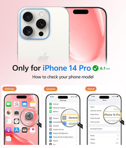 FNTCASE for iPhone 14 Pro Case: [Compatible with Magsafe] Translucent Matte Cases with [Full Camera Protection] [Screen Protector] Military Grade Shockproof Protective Phone Cover - Light Pink