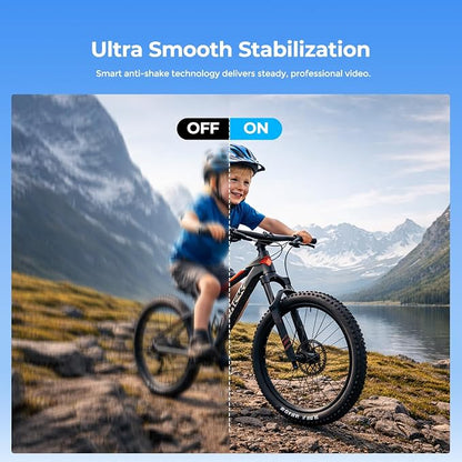 4K Mini Body Camera, Thumb Size POV Cam Action Camera with WiFi, EIS Stabilization, Magnetic Mount, 64GB Storage, Charging Case, Hands-Free Recording for Content Creator TikTok YouTube Vlogging