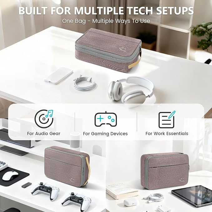 Travelkin Cord Organizer Travel, Cable Organizer For Electronic Accessories | Expandable electronics organizer,Charger organizer case, Large capacity travel case for Card,Usbs, travel essentials