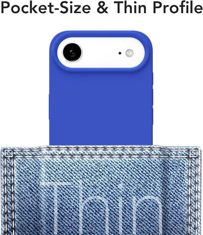 for iPhone 17 Air Case Silicone Compatible with Magsafe Case, Ultra Slim Thin Magnetic Phone Cases Mag Safe, Cute Soft Rubber Gel TPU Matte Plain Wireless Charging Cover for Women, Royal Blue