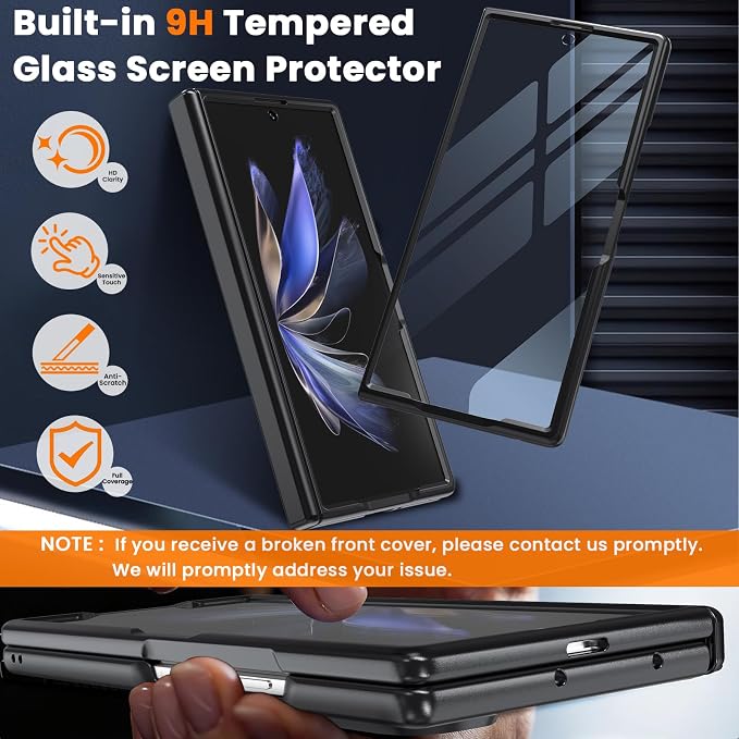 WRJ Magnetic for Samsung Galaxy Z Fold 8 Ultra Case,Black | Fit for Magsafe,Buit-in Screen Protector,Full Hinge Protection,Military Grade Drop Protection,Slim Shockproof Phone Case