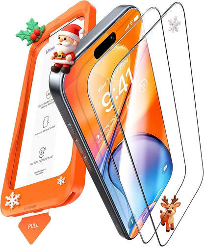 UltraGlass UNBREAK TOP 9H+ Armor for iPhone 17 Pro Max Screen Protector [NO.1 Military Grade Shatterproof] Screen Protector 17 Pro Max Tempered Glass 17 ProMax, Longest Durable, Full Coverage, 2 Pack