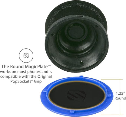 Scosche MPDRND-SP MagicMount Pro Magnetic Car Phone Holder - Strong Magnet Mount for iPhone and Android - Secure Magnetic Mount for Car Dashboard - Universal 360° Adjustable Mobile Cell Holder