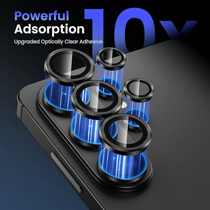Tensea (3+2PCS Compatible with Samsung Galaxy S26 Ultra Camera Lens Protector, 9H Tempered Glass Camera Cover Screen Protector Metal Individual Ring [Installation Tray][Case Friendly]