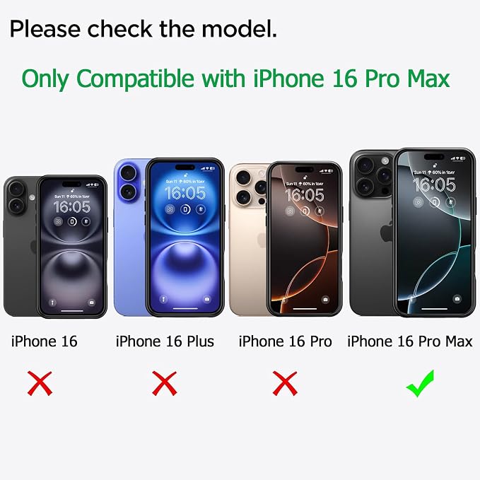 Battery Case for iPhone 16 Pro Max, Upgraded 12000mAh Battery Pack Rechargeable Charger Case with Wireless Charging Compatible for iPhone 16 Pro Max (6.9 inch) External Battery Charging Cover (Black)