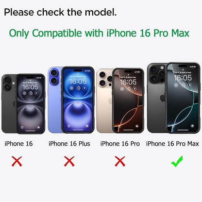 Battery Case for iPhone 16 Pro Max, Upgraded 12000mAh Battery Pack Rechargeable Charger Case with Wireless Charging Compatible for iPhone 16 Pro Max (6.9 inch) External Battery Charging Cover (Black)