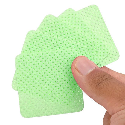 1200PCS Lint Free Nail Wipes Lint Free Wipes, Glue Wipes for Eyelash Extension, Glue Cleaning Wipe Lint Free Non Lint Nail Wipes, Soft Gel Nail Polish Remover Pads Wipes for Lash Extensions (Green)