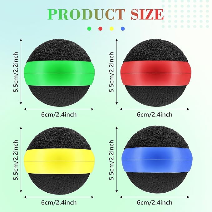 Suclain 4 Pack Touch Screen Cleaner Balls Phone Cleaning Ball Microfiber Touch Car Screen Glass Cleaner for Easter Computer Laptop Phone Monitor(Red, Blue, Yellow,Green)