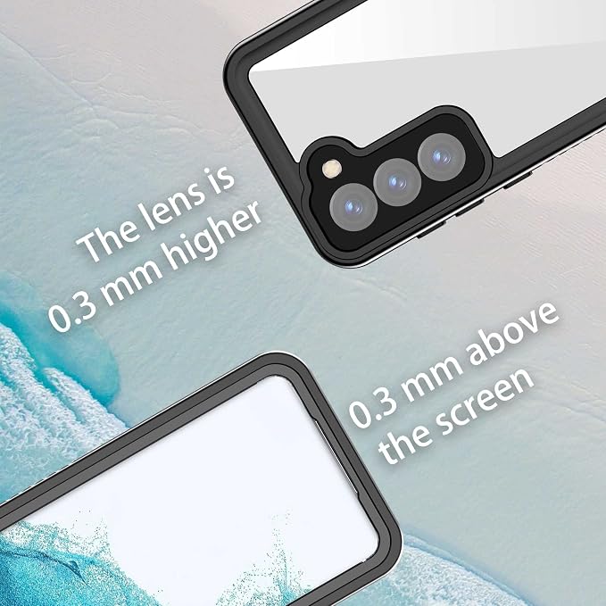 for Samsung Galaxy S22 Case, IP68 Waterproof Dustproof Case, [Built-in Screen Protector] Full Body Heavy Duty Rugged Phone Cover for Galaxy S22 6.1 Inch Black