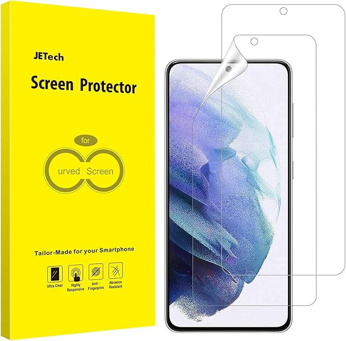 JETech Screen Protector for Samsung Galaxy S21, 2-Pack | Self-Healing TPU Film, HD Clear, Anti-Scratch Protection, Bubble-Free Installation