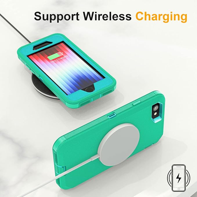 jaroco Finger Sleeves for iPhone SE Case, 0.15mm Superconducting Nanofibers, Smooth Feel, Anti-Sweat with Non-Slip Removable Heavy Duty Full Body Phone Case-Green