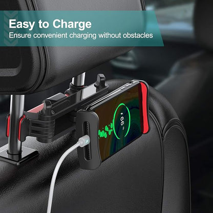Car Headrest Mount, Tablet Headrest Holder, Car Backseat Seat Mount Holder Universal 360° Rotating Adjustable for All 6"-10.5" Tablet iPad iPad Air iPad mini,Samsung(Red)