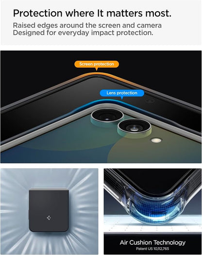 Spigen Nano Pop MagFit for Galaxy Z Flip 8 Case, Black Sesame | Extra Dot-Pattern Side Grip, Open hinge design, Air Cushion Technology, Compatible with MagSafe