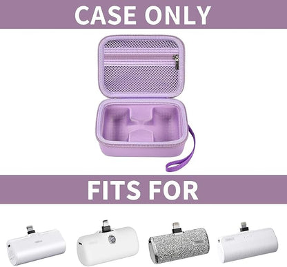 Portable Charger Power Bank Case for 2PCS Swyop /for Feob /for Charmast /for JEJILL /for LanLuk /for VEGER /for iWALK /for Taegila /for Kuulaa and More Small Charging Battery Pack - Bag Only (Purple)