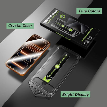 Screen Protector for iPhone 17 Air (2 Pack) + Camera Lens Protector – Tempered Glass with Easy Install Alignment Frame, HD Clear, Bubble-Free, Case Friendly – Compatexx
