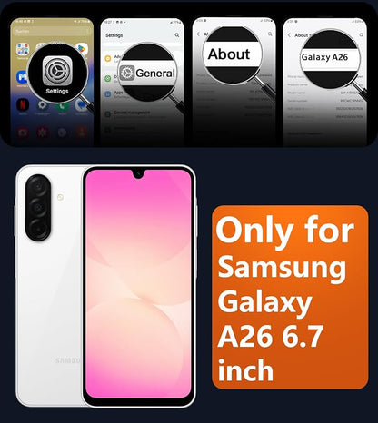 FNTCASE for Galaxy A26 5G Phone Case: Magnetic Matte Translucent Military Grade Drop Protection Cell Phone Cover - Slim Rugged Durable Shockproof Protective for Samsung A26 Cases - Light Pink