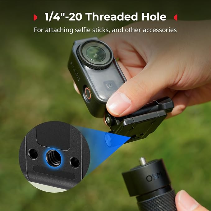 SmallRig Magnetic Mount for Action Camera, for DJI Osmo Nano/Action 4/5 pro, for GoPro Hero 13/12/11, with Quick Release Plate for Arca-Swiss, 1/4"-20 Locating Hole, Ultra-Low-Angle Shooting